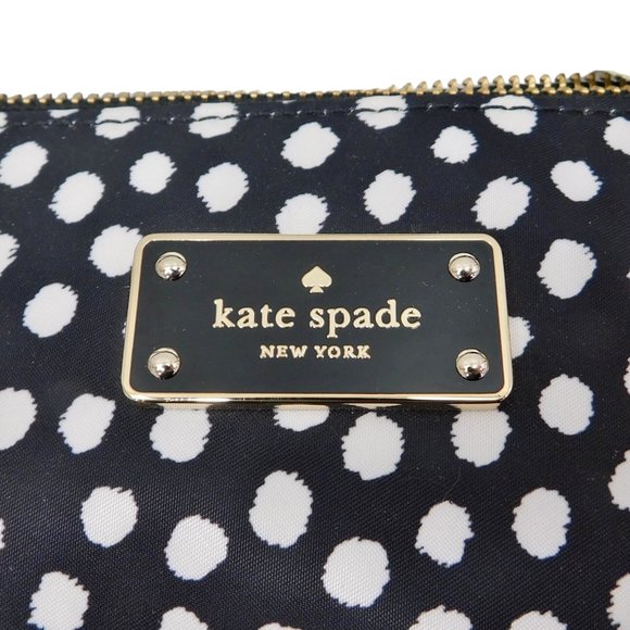 Kate Spade Laptop Bag Black White Adjustable Strap Daveney Wilson Rd Musical Dot - Picture 2 of 4